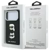 Karl Lagerfeld - Saffiano with K&C Heads Pins and Logo (KLHCP18LPSWFDHPK) - iPhone 18 Pro / iPhone 17 Pro - Black