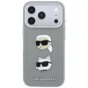 Karl Lagerfeld - Saffiano with K&C Heads Pins and Logo (KLHCP18LPSWFDHPG) - iPhone 18 Pro / iPhone 17 Pro - Grey