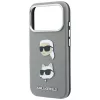 Karl Lagerfeld - Saffiano with K&C Heads Pins and Logo (KLHCP18LPSWFDHPG) - iPhone 18 Pro / iPhone 17 Pro - Grey