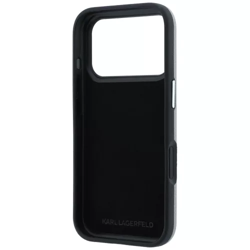 Karl Lagerfeld - Saffiano with K&C Heads Pins and Logo (KLHCP18LPSWFDHPG) - iPhone 18 Pro / iPhone 17 Pro - Grey