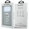 Karl Lagerfeld - Saffiano with K&C Heads Pins and Logo (KLHCP18LPSWFDHPG) - iPhone 18 Pro / iPhone 17 Pro - Grey