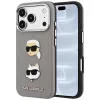 Karl Lagerfeld - Saffiano with K&C Heads Pins and Logo (KLHCP18LPSWFDHPG) - iPhone 18 Pro / iPhone 17 Pro - Grey