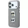 Karl Lagerfeld - Saffiano with K&C Heads Pins and Logo (KLHCP18XPSWFDHPG) - iPhone 18 Pro Max / iPhone 17 Pro Max - Grey