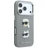 Karl Lagerfeld - Saffiano with K&C Heads Pins and Logo (KLHCP18XPSWFDHPG) - iPhone 18 Pro Max / iPhone 17 Pro Max - Grey