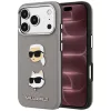 Karl Lagerfeld - Saffiano with K&C Heads Pins and Logo (KLHCP18XPSWFDHPG) - iPhone 18 Pro Max / iPhone 17 Pro Max - Grey