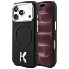 Karl Lagerfeld - Grained Leather Embossed Ring MagSafe (KLHMP18X6PWBKECK) - iPhone 18 Pro Max / iPhone 17 Pro Max - Black