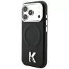 Karl Lagerfeld - Grained Leather Embossed Ring MagSafe (KLHMP18X6PWBKECK) - iPhone 18 Pro Max / iPhone 17 Pro Max - Black