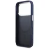 Karl Lagerfeld - Leather Embossed Open Ring Karl MagSafe (KLHMP18XPSKRSGEB) - iPhone 18 Pro Max / iPhone 17 Pro Max - Blue