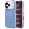Karl Lagerfeld - Leather Embossed Open Ring Karl MagSafe (KLHMP18XPSKRSGEB) - iPhone 18 Pro Max / iPhone 17 Pro Max - Blue