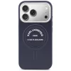 Karl Lagerfeld - Leather Embossed Open Ring Karl RSG Logo MagSafe (KLHMP18LPSKRSGEB) - iPhone 18 Pro / iPhone 17 Pro - Blue