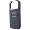 Karl Lagerfeld - Leather Embossed Open Ring Karl RSG Logo MagSafe (KLHMP18LPSKRSGEB) - iPhone 18 Pro / iPhone 17 Pro - Blue
