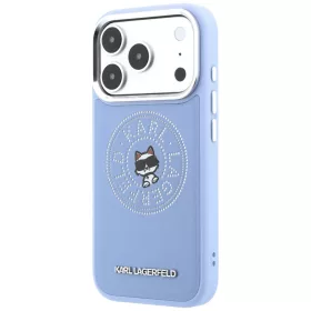   Karl Lagerfeld - Leather Point & C Sketch MagSafe (KLHMP18X6PCCPRB) - iPhone 18 Pro Max / iPhone 17 Pro Max - Light Blue