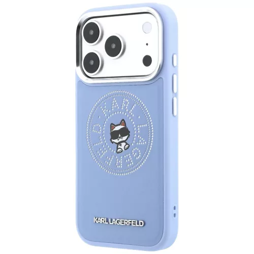 Karl Lagerfeld - Leather Point & C Sketch MagSafe (KLHMP18X6PCCPRB) - iPhone 18 Pro Max / iPhone 17 Pro Max - Light Blue