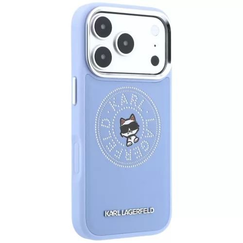 Karl Lagerfeld - Leather Point & C Sketch MagSafe (KLHMP18X6PCCPRB) - iPhone 18 Pro Max / iPhone 17 Pro Max - Light Blue