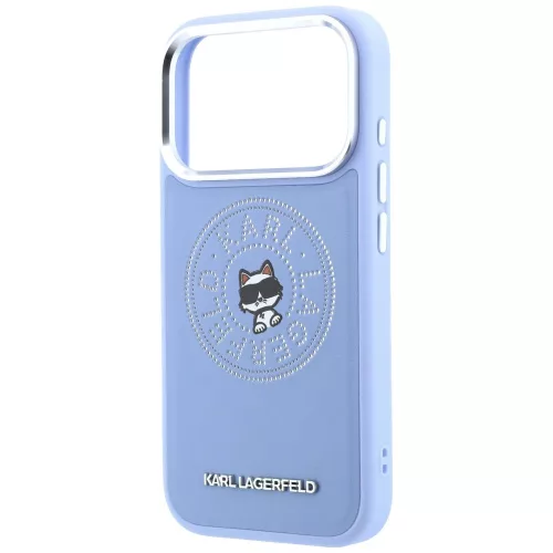Karl Lagerfeld - Leather Point & C Sketch MagSafe (KLHMP18X6PCCPRB) - iPhone 18 Pro Max / iPhone 17 Pro Max - Light Blue