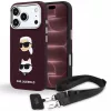 Karl Lagerfeld - Saffiano K&C Heads Pins Logo Crossbody (KLHCP18XPSWFDHPSR) - iPhone 18 Pro Max / iPhone 17 Pro Max - Burgundy