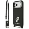Karl Lagerfeld - Saffiano K&C Metal Pin CBDY Crossbody (KLHCP18XSAKCPBK) - iPhone 18 Pro Max / iPhone 17 Pro Max - Black