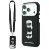 Karl Lagerfeld - Saffiano K&C Heads Pins and Logo Crossbody (KLHCP18LPSWFDHPSK) - iPhone 18 Pro / iPhone 17 Pro - Black