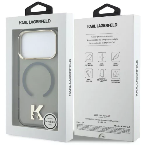 Karl Lagerfeld - IML K Head Logo MagSafe (KLHMP18X5HTMKHDK) - iPhone 18 Pro Max / iPhone 17 Pro Max - Black