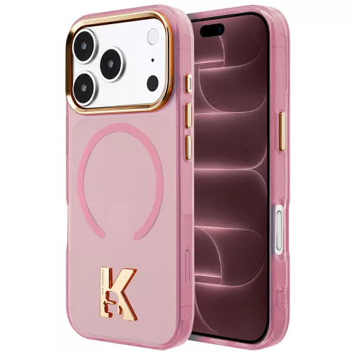 Karl Lagerfeld - IML K Head Logo MagSafe (KLHMP18X5HTMKHDP) - iPhone 18 Pro Max / iPhone 17 Pro Max - Pink