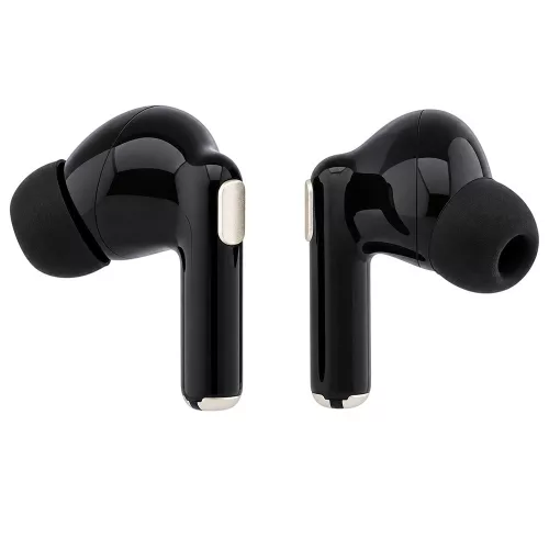 Guess - Wireless Earbuds Glossy Gold Line Printed Classic Logo (GUTWSN2HGGSK) - Bluetooth, TWS, Microphone, In-ear - Black