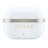 Guess - Wireless Earbuds Glossy Gold Line Printed Classic Logo (GUTWSN2HGGSH) - Bluetooth, TWS, Microphone, In-ear - White
