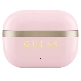   Guess - Wireless Earbuds Glossy Gold Line Printed Classic Logo (GUTWSN2HGGSP) - Bluetooth, TWS, Microphone, In-ear - Pink
