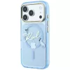 Karl Lagerfeld - IML Choupette and Karl Script Logo MagSafe (KLHMP18X5HKSCAL) - iPhone 18 Pro Max / iPhone 17 Pro Max - Light Blue