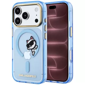   Karl Lagerfeld - IML Peekaboo Print Metal Frame MagSafe (KLHMP18X6HCPSCB) - iPhone 18 Pro Max / iPhone 17 Pro Max - Light Blue