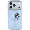 Karl Lagerfeld - IML Peekaboo Print Metal Frame MagSafe (KLHMP18X6HCPSCB) - iPhone 18 Pro Max / iPhone 17 Pro Max - Light Blue