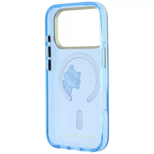 Karl Lagerfeld - IML Peekaboo Print Metal Frame MagSafe (KLHMP18X6HCPSCB) - iPhone 18 Pro Max / iPhone 17 Pro Max - Light Blue