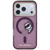 Karl Lagerfeld - IML Peekaboo Print Metal Frame MagSafe (KLHMP18L6HCPSCR) - iPhone 18 Pro / iPhone 17 Pro - Burgundy