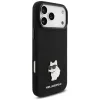 Karl Lagerfeld - Silicone Choupette Metal Pin (KLHCP18XSMHCNPK) - iPhone 18 Pro Max / iPhone 17 Pro Max - Black