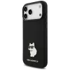 Karl Lagerfeld - Silicone Choupette Metal Pin (KLHCP18XSMHCNPK) - iPhone 18 Pro Max / iPhone 17 Pro Max - Black