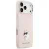 Karl Lagerfeld - Silicone Choupette Metal Pin (KLHCP18XSMHCNPP) - iPhone 18 Pro Max / iPhone 17 Pro Max - Pink