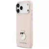 Karl Lagerfeld - Silicone Choupette Metal Pin (KLHCP18XSMHCNPP) - iPhone 18 Pro Max / iPhone 17 Pro Max - Pink