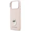 Karl Lagerfeld - Silicone Choupette Metal Pin (KLHCP18XSMHCNPP) - iPhone 18 Pro Max / iPhone 17 Pro Max - Pink