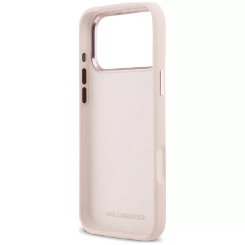 Karl Lagerfeld - Silicone Choupette Metal Pin (KLHCP18XSMHCNPP) - iPhone 18 Pro Max / iPhone 17 Pro Max - Pink
