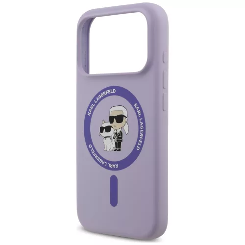 Karl Lagerfeld - Silicone KC Body Ring MagSafe (KLHMP18XSCMKCRHU) - iPhone 18 Pro Max / iPhone 17 Pro Max - Purple