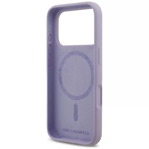 Karl Lagerfeld - Silicone KC Body Ring MagSafe (KLHMP18XSCMKCRHU) - iPhone 18 Pro Max / iPhone 17 Pro Max - Purple