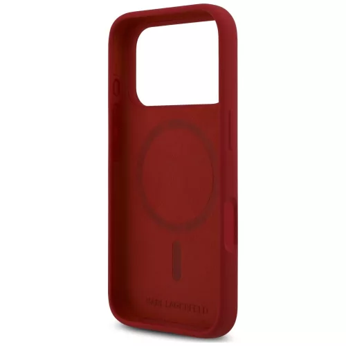 Karl Lagerfeld - Silicone KC Body Ring MagSafe (KLHMP18XSCMKCRHR) - iPhone 18 Pro Max / iPhone 17 Pro Max - Red