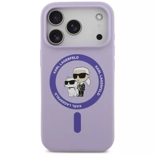 Karl Lagerfeld - Silicone KC Body Ring MagSafe (KLHMP18LSCMKCRHU) - iPhone 18 Pro / iPhone 17 Pro - Purple