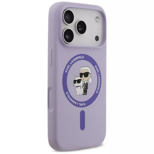 Karl Lagerfeld - Silicone KC Body Ring MagSafe (KLHMP18LSCMKCRHU) - iPhone 18 Pro / iPhone 17 Pro - Purple