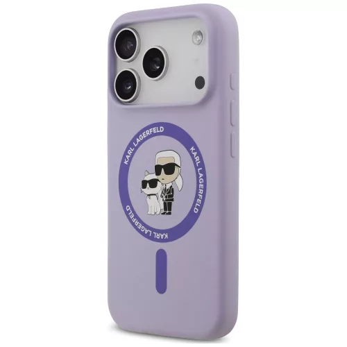 Karl Lagerfeld - Silicone KC Body Ring MagSafe (KLHMP18LSCMKCRHU) - iPhone 18 Pro / iPhone 17 Pro - Purple