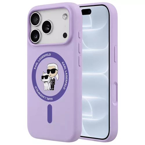 Karl Lagerfeld - Silicone KC Body Ring MagSafe (KLHMP18LSCMKCRHU) - iPhone 18 Pro / iPhone 17 Pro - Purple