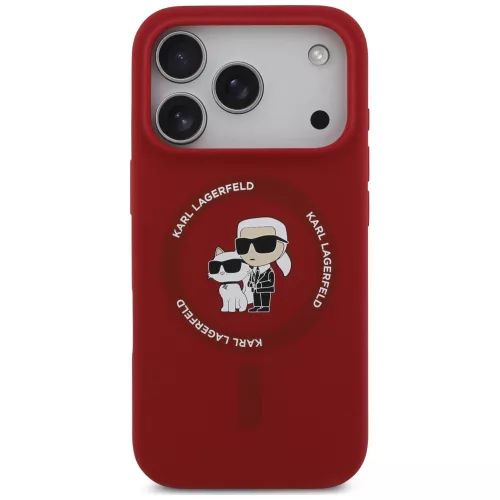 Karl Lagerfeld - Silicone KC Body Ring MagSafe (KLHMP18LSCMKCRHR) - iPhone 18 Pro /  iPhone 17 Pro - Red