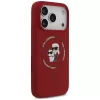 Karl Lagerfeld - Silicone KC Body Ring MagSafe (KLHMP18LSCMKCRHR) - iPhone 18 Pro /  iPhone 17 Pro - Red