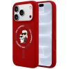 Karl Lagerfeld - Silicone KC Body Ring MagSafe (KLHMP18LSCMKCRHR) - iPhone 18 Pro /  iPhone 17 Pro - Red