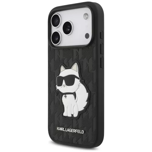 Karl Lagerfeld - Saffiano Mono Patch Choupette (KLHCP18LSAKHPCK) - iPhone 18 Pro / iPhone 17 Pro - Black