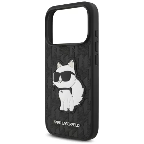 Karl Lagerfeld - Saffiano Mono Patch Choupette (KLHCP18LSAKHPCK) - iPhone 18 Pro / iPhone 17 Pro - Black